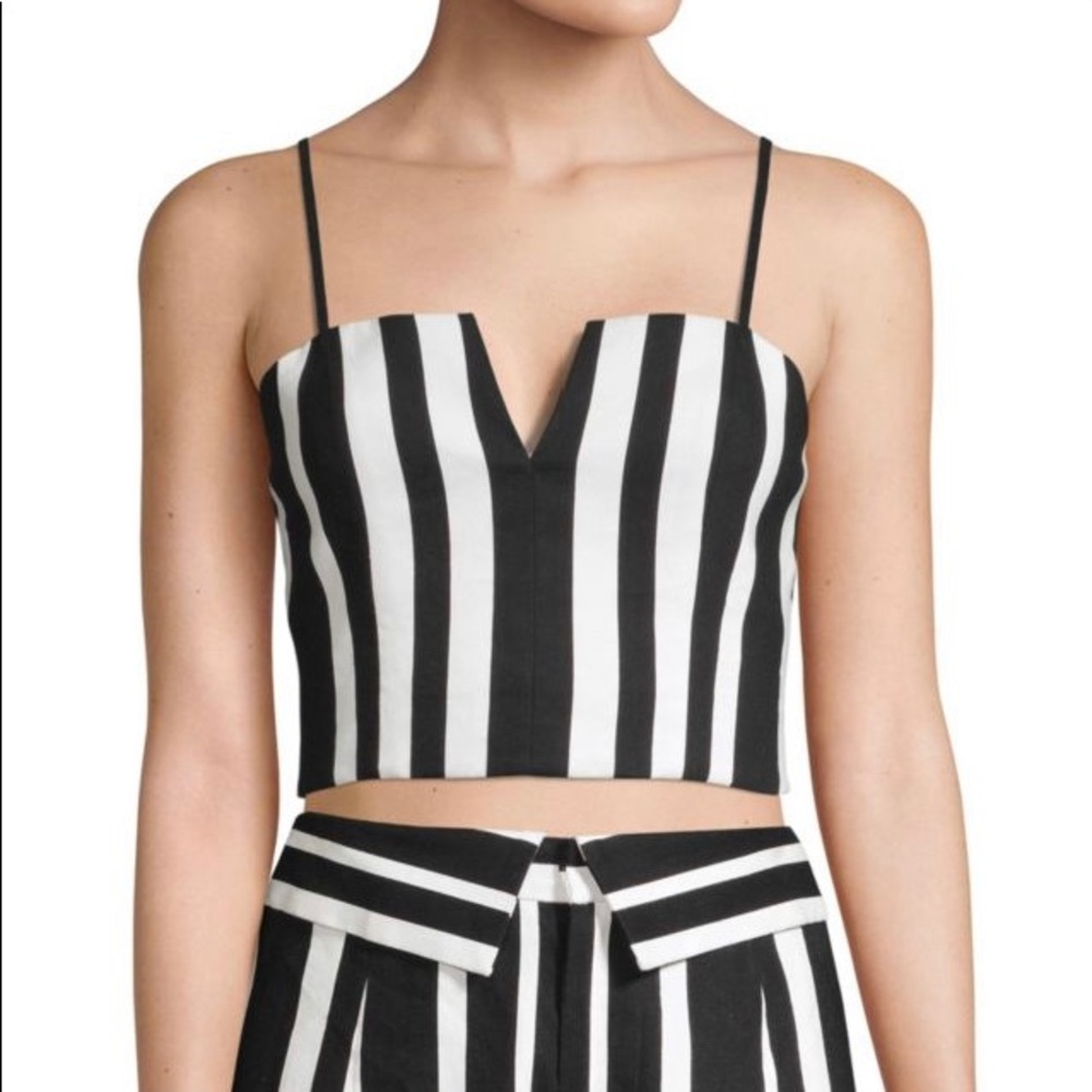 Bertie Striped Linen-Blend Bustier